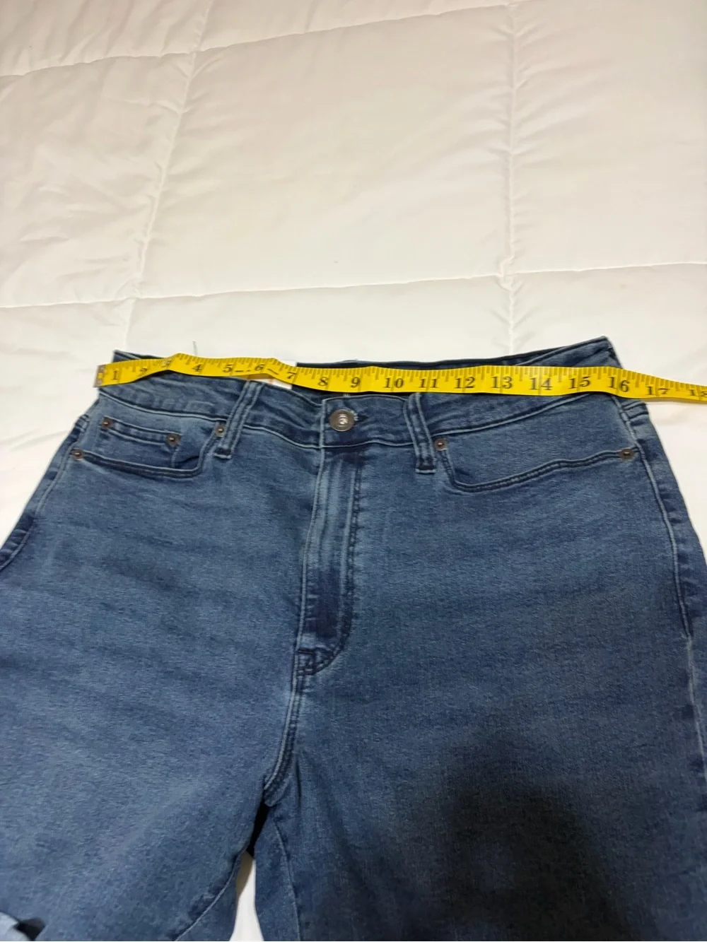 DKNY Dark Blue Rolled Cuff Denim Shorts